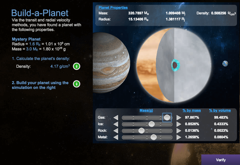 The Build-a-Planet simulation for students